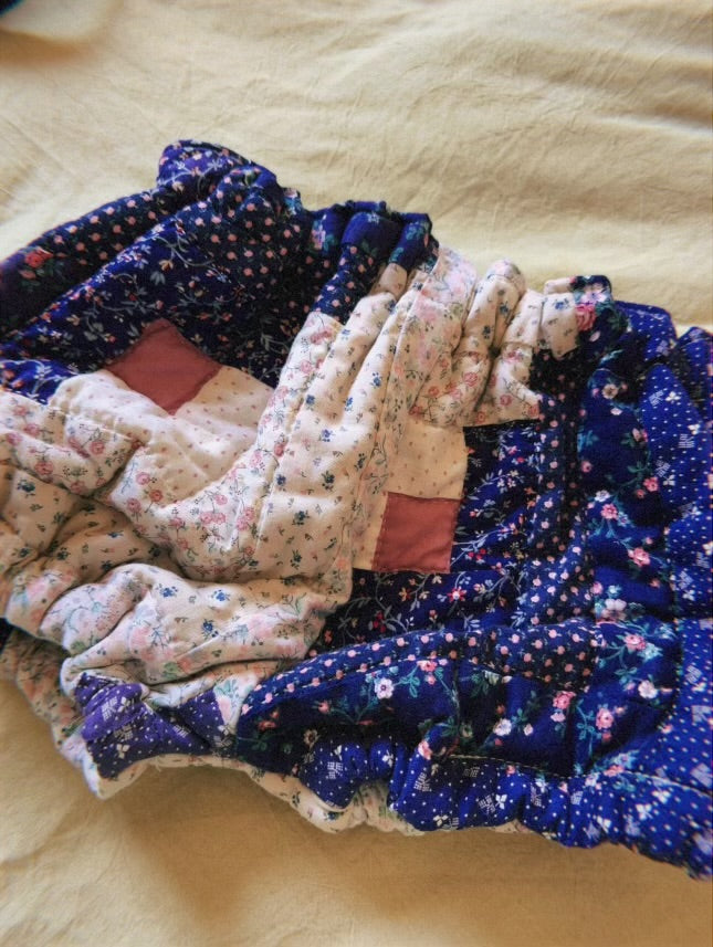 Lula quilted baby bloomers (purple an floral)