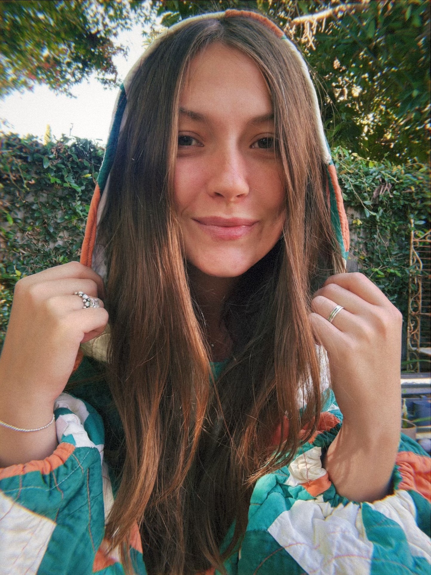 Andee hoodee Orange and blue