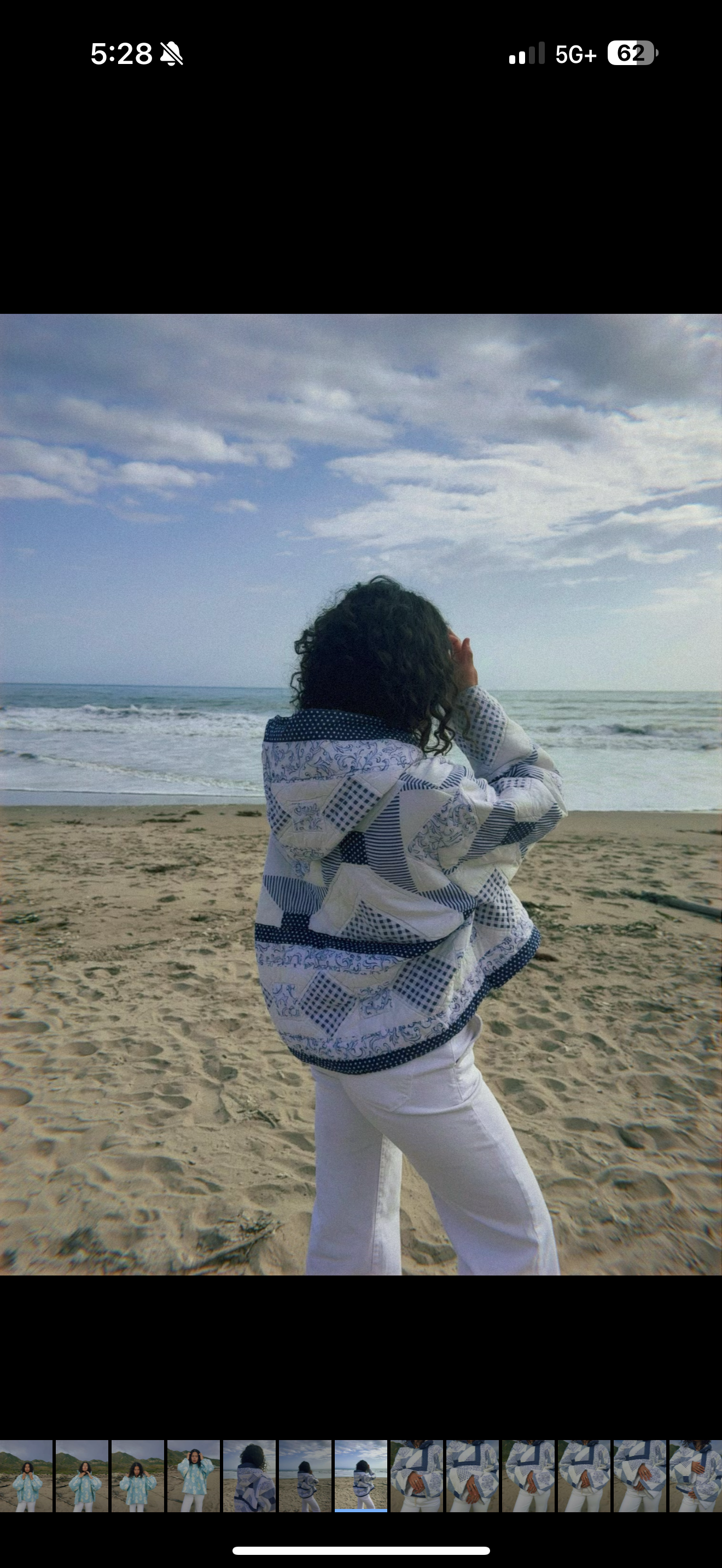 Andee hoodee (blue and white)