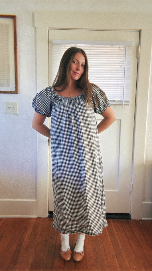 B/W gingham dress
