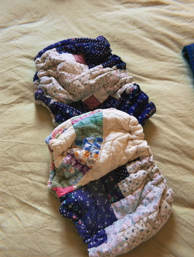 Lula quilted baby bloomers (purple an floral)