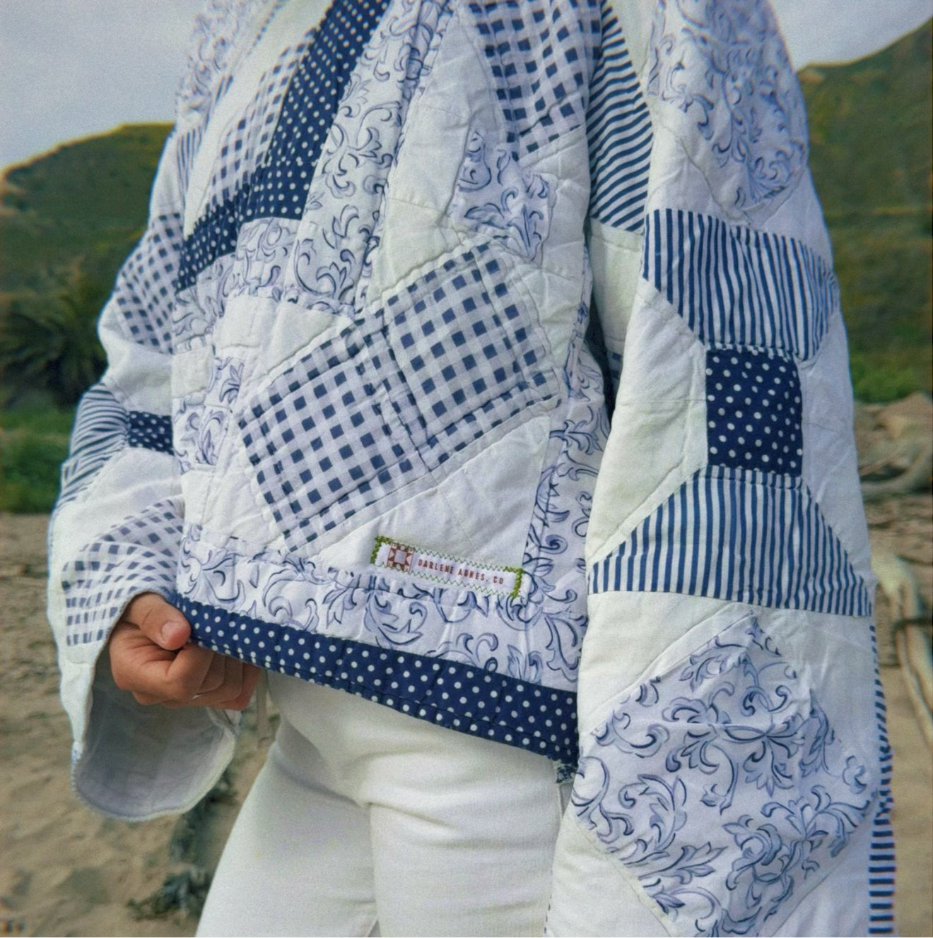 Andee hoodee (blue and white)