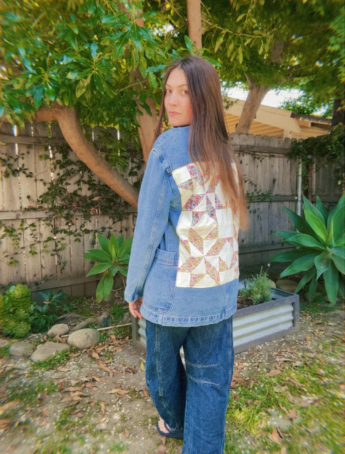 Jean blazer (quilted back)✨