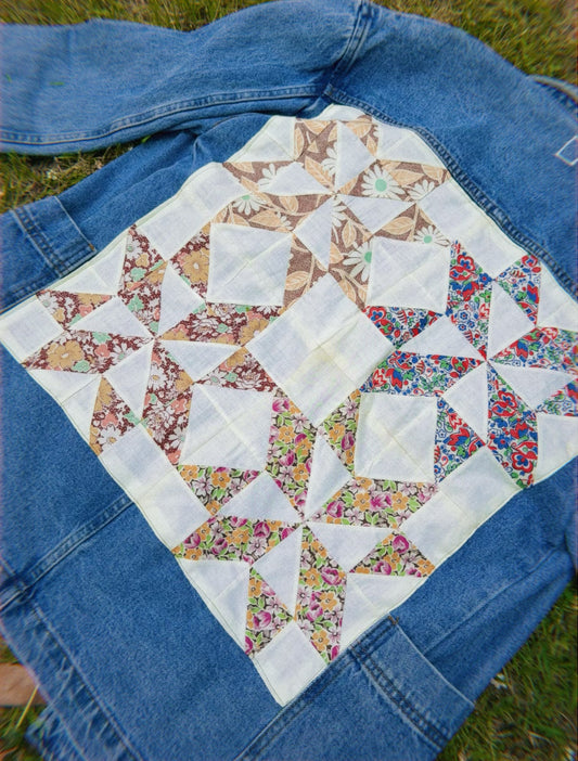 Jean blazer (quilted back)✨