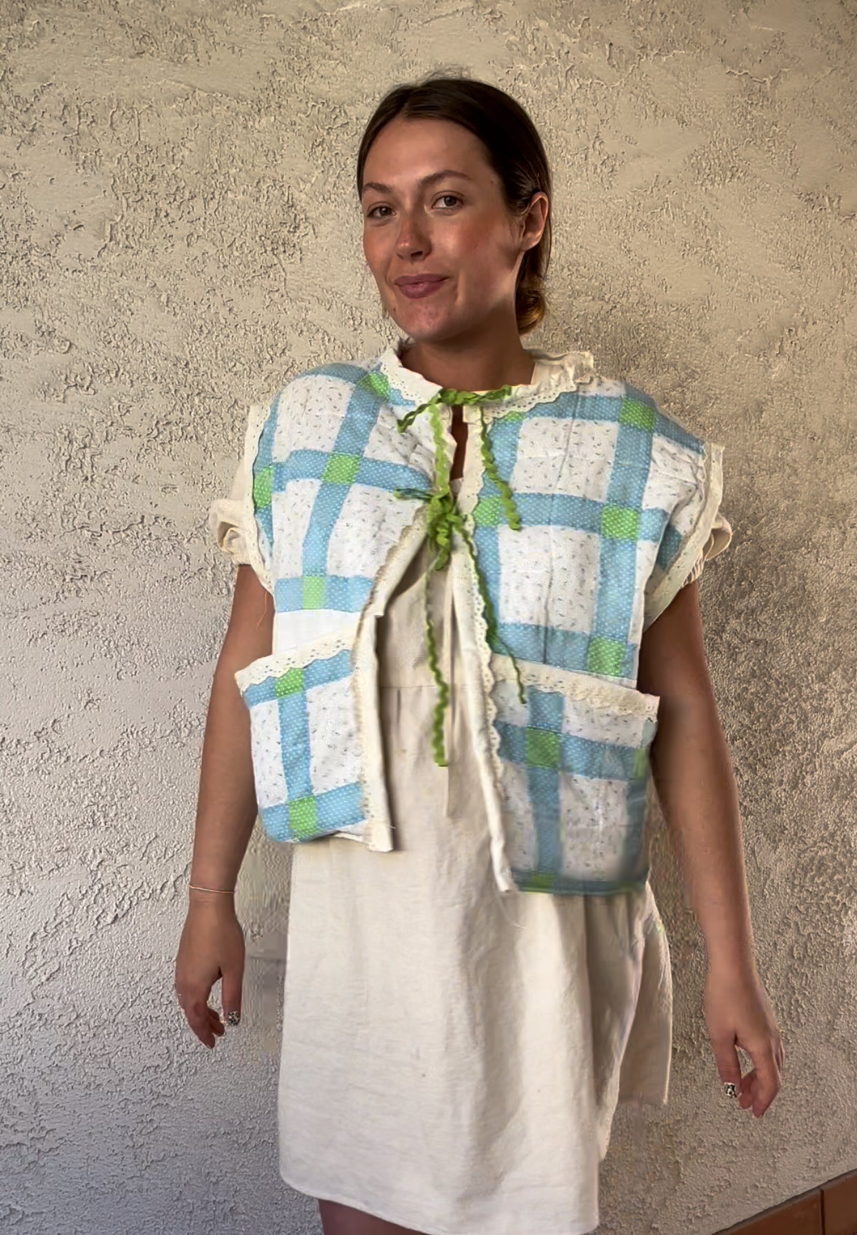 Darlene vest (blue and green)